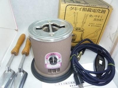 美品　タキイ和裁電化鏝　和裁コテ　和裁こて 　タキイ製　鏝２本付