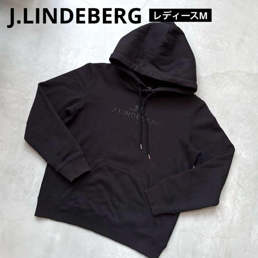 J.LINDEBERG ジェイリンドバーグ 裏起毛フードパーカー ブリッジロゴ