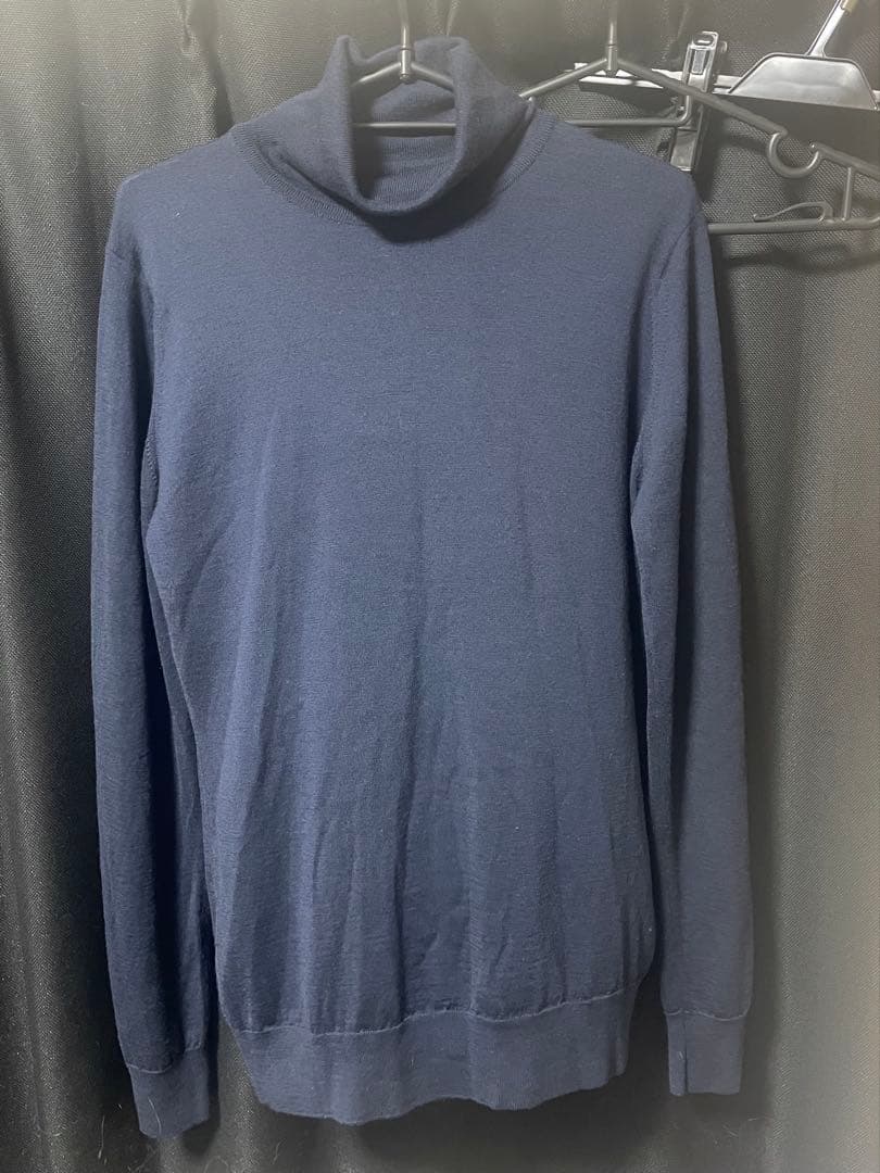 うにJOHNSMEDLEY ジョンスメドレー ネイビー タートルネック L