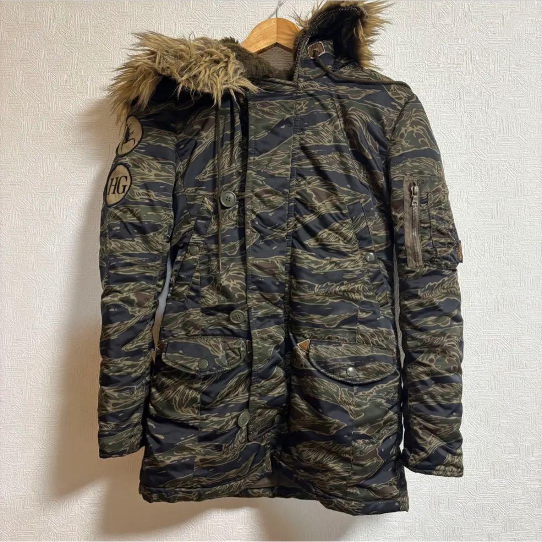 ヒステリックグラマー N3B ジャケット　ファー　カモフラ　モッズコート