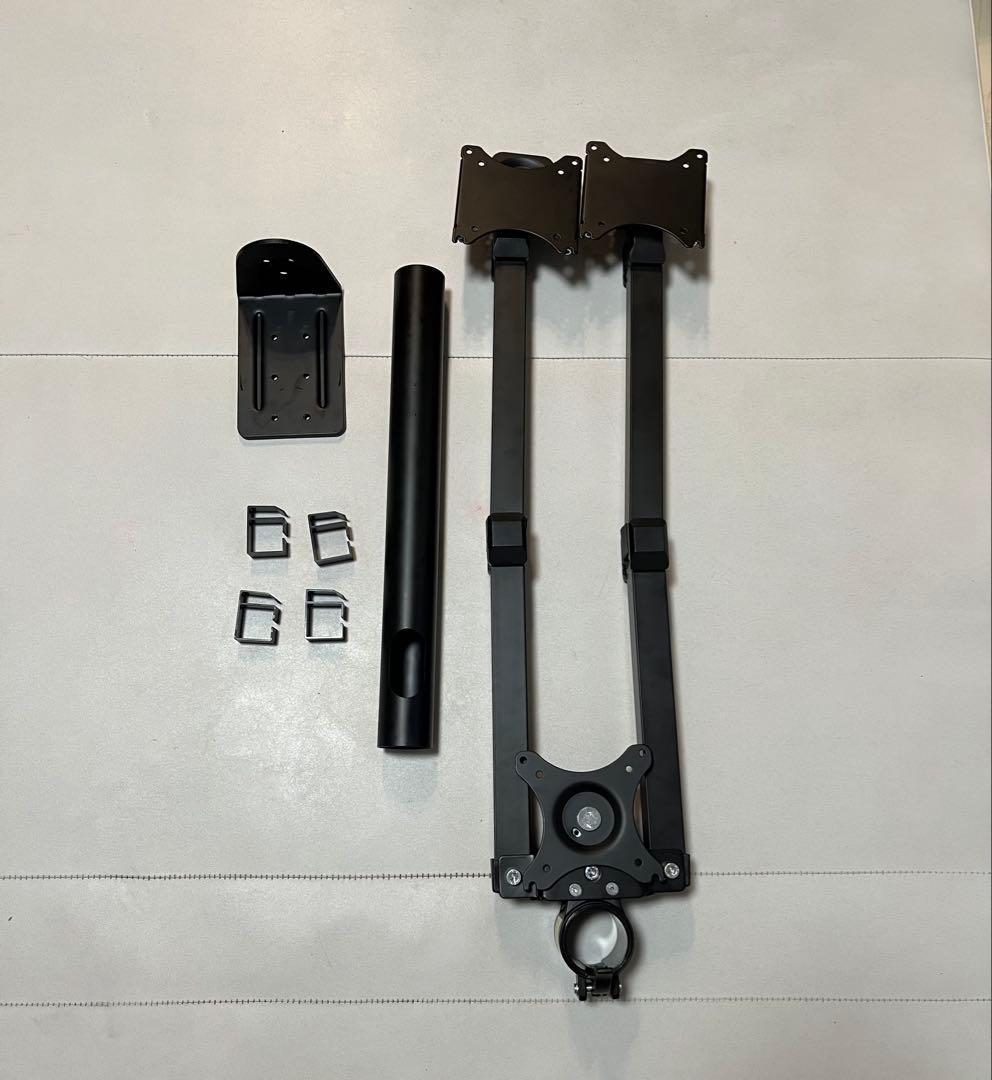 サンワダイレクト モニターアーム 3画面 補強プレート付き