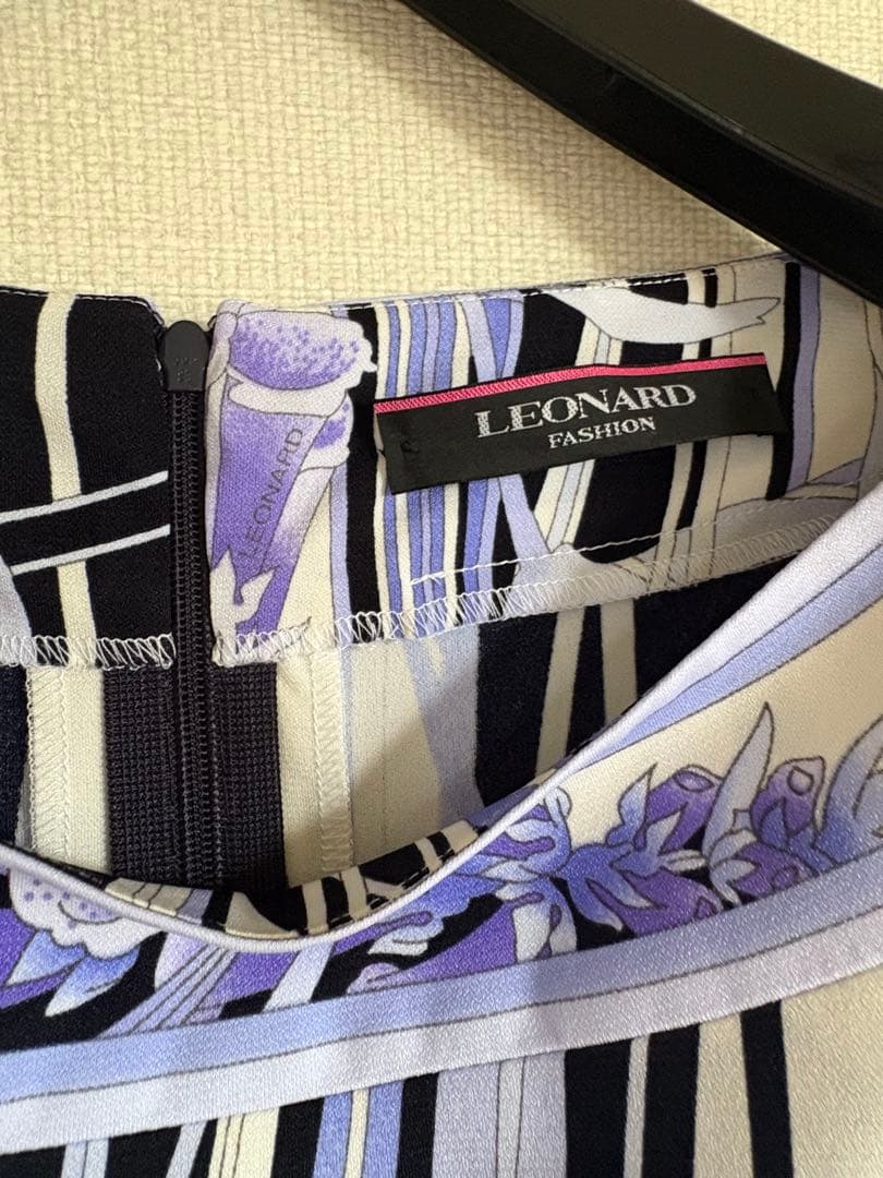 レオナール42サイズ七分袖ワンピース