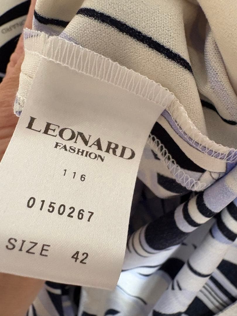 レオナール42サイズ七分袖ワンピース