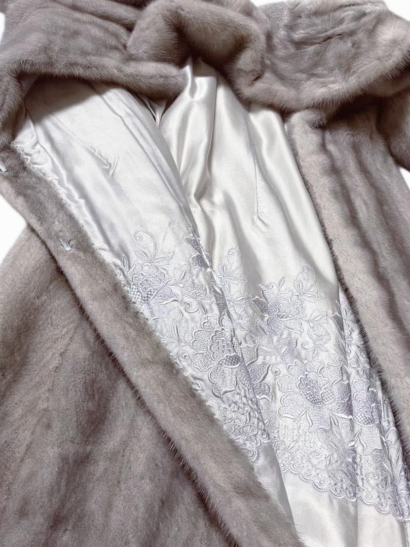 美色◎　高級毛皮　リアルファー　サファイアミンク　柔らか◎　ロングコート