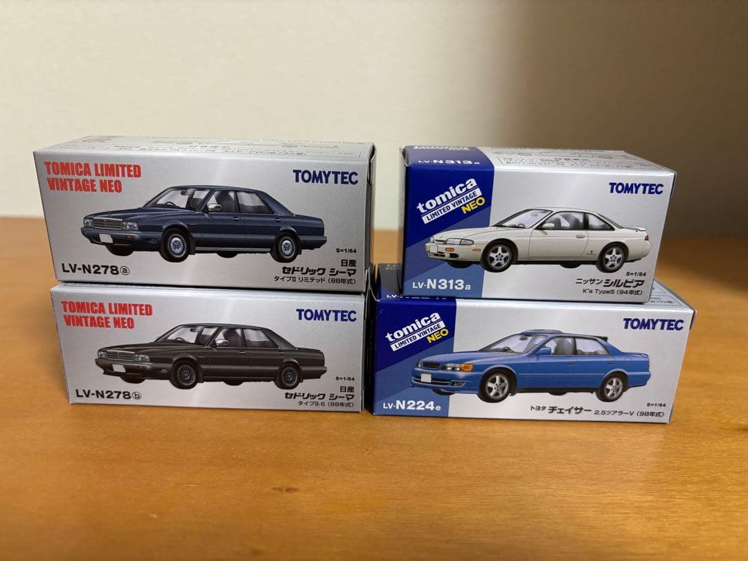 トミカリミテッドヴィンテージネオ★人気モデル4台★未開封★ドリ車★VIP車ベース