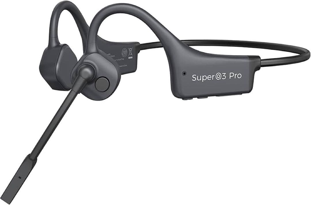 Super@3 Pro 骨伝導イヤホン Bluetooth マイク付 テレワーク