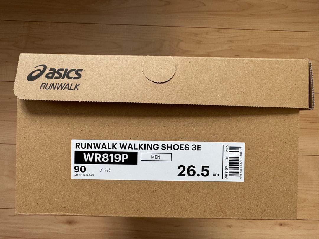 asics RUNWALK SHOES ЗE WR819P 新品　未使用　黒色