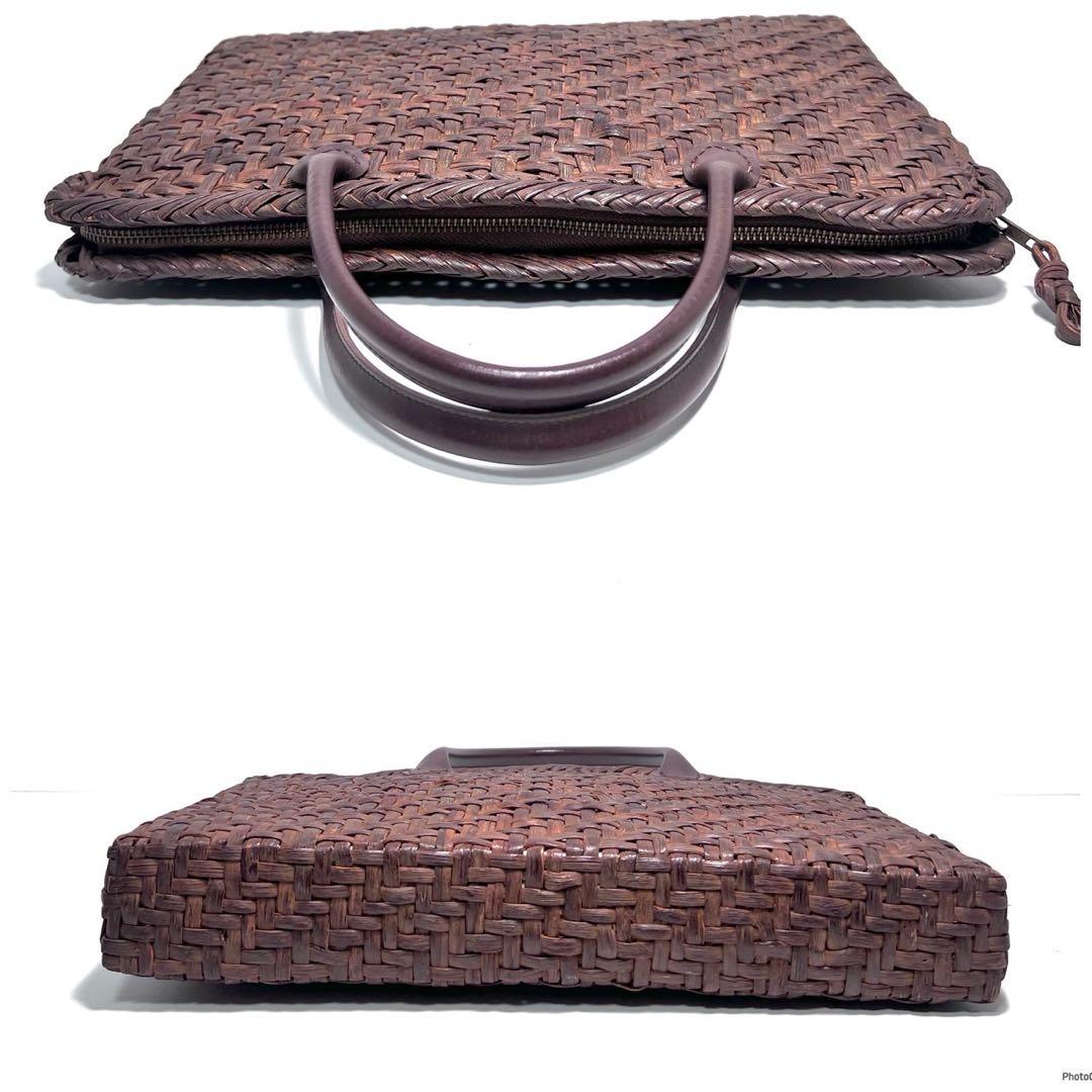 【美品】山葡萄 山ぶどう 網代編み/1番皮/内布有り/かごバッグ ハンドバッグ