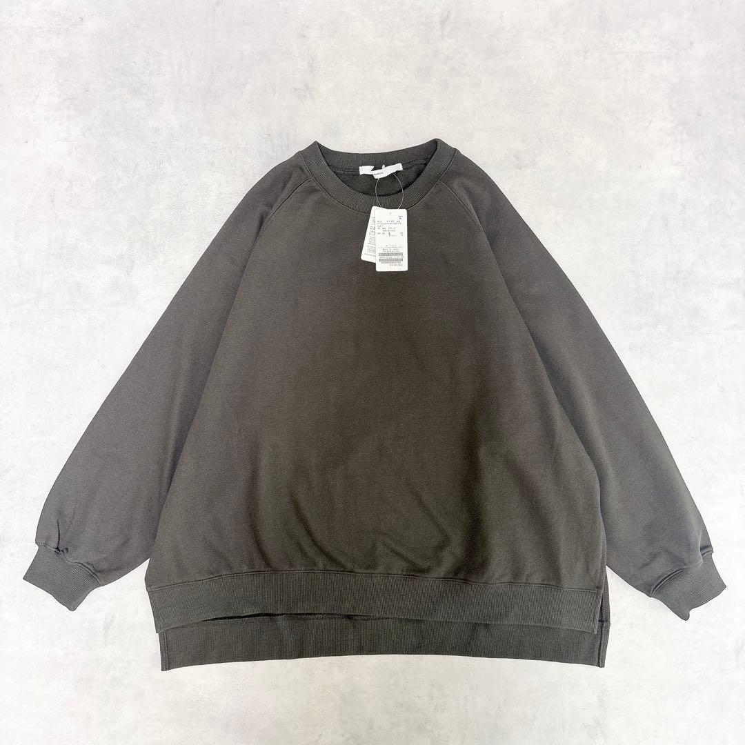 新品タグ付◇フレームワーク◇ラグランポンチョスエット◇ブラックD