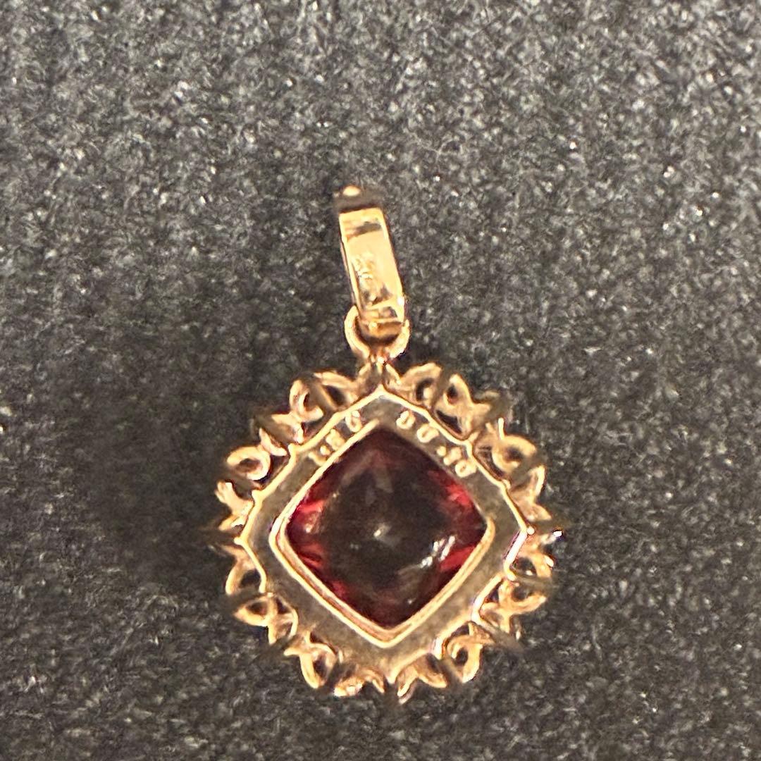 K18 カラーストーン　ダイヤ　ネックレストップ