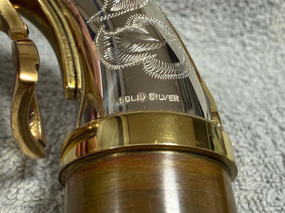 五*道様 ヤナギサワ アルトサックス用 ネック 総銀 SOLIDSILVER