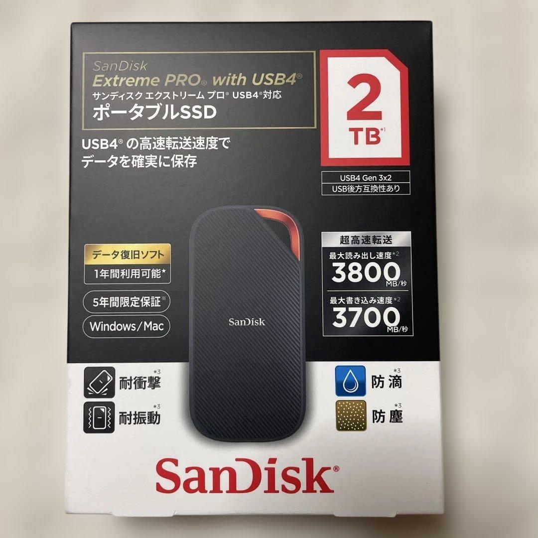 サンディスク エクストリームプロ 2TB SDSSDE82-2T00-J25