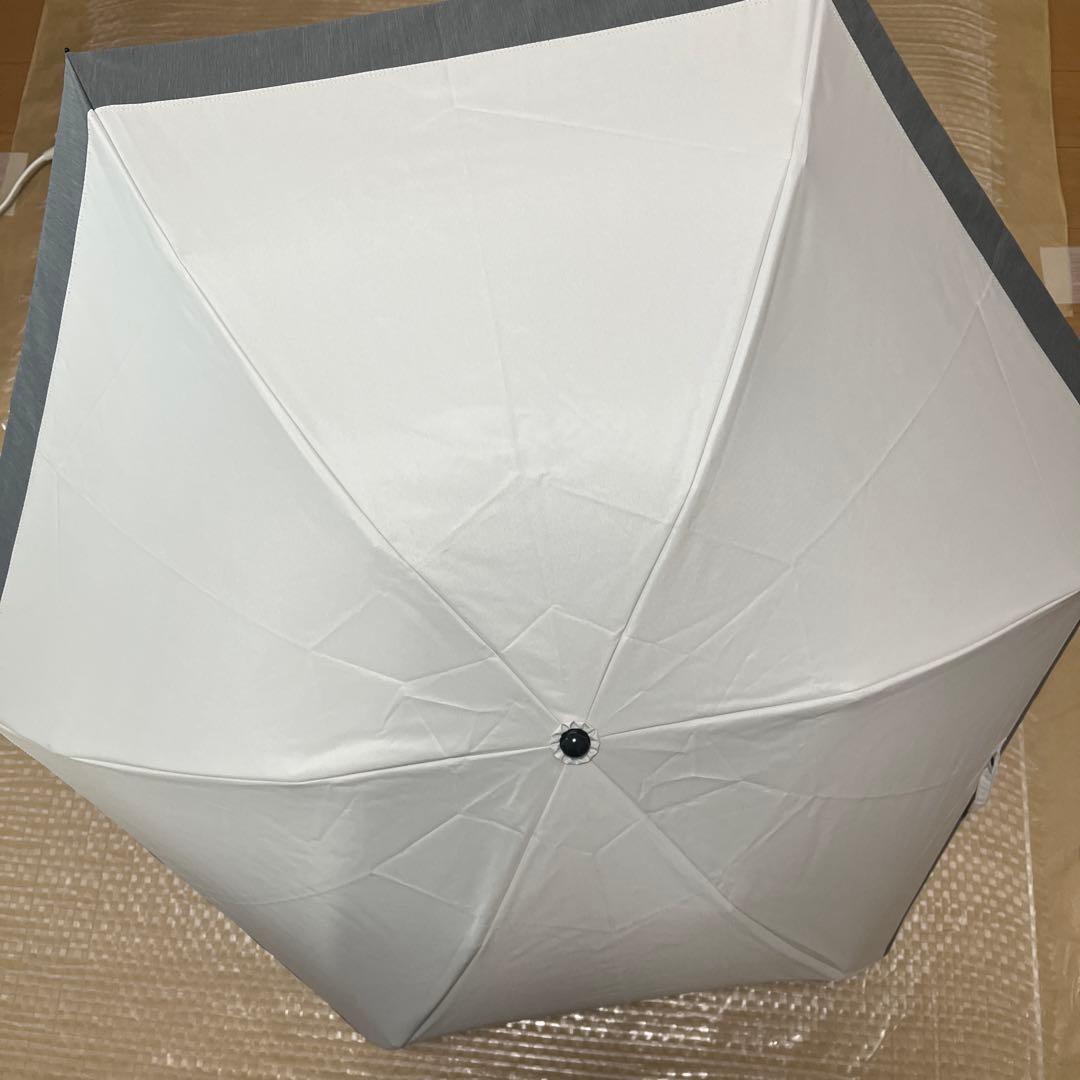 サンバリア100 3段折りたたみ日傘 ホワイト(コンビ)