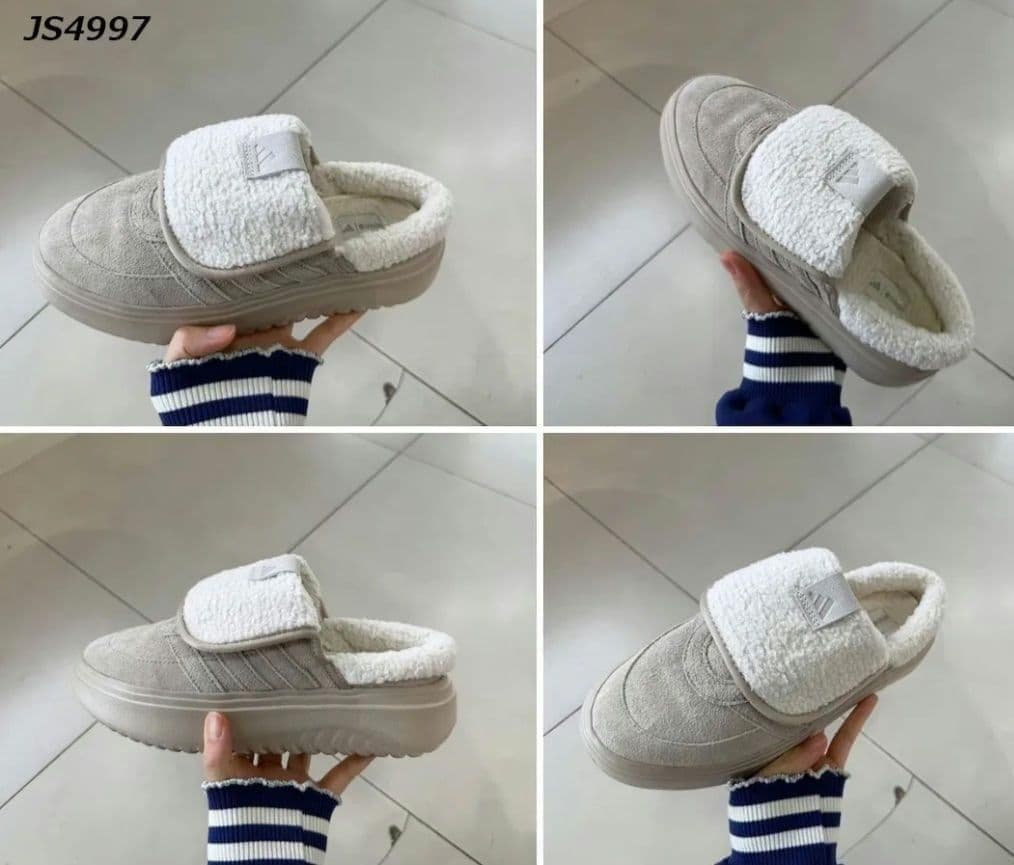 大人気★adidas★アディダス★24.5㎝★ボア付き★ミュール★ベージュ