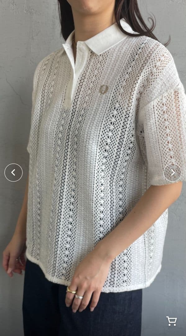 FRED PERRY 総柄レースポロシャツ