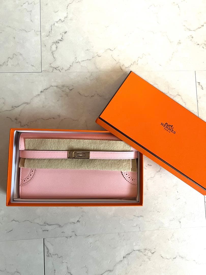 HERMES 【新品・未使用品】エルメス ケリーウォレット ギリーズローズサクラ