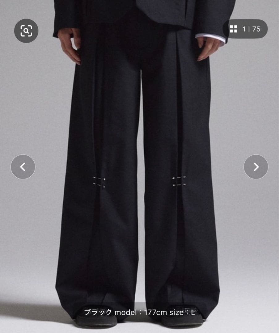 GRANCY Pierced Tuck Slacks/ピアスデザインスラックス