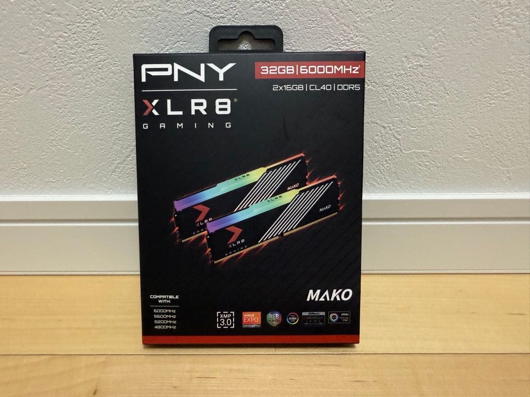 最終 PNY XLR8 GAMING 32GB DDR5 6000MHz メモリ