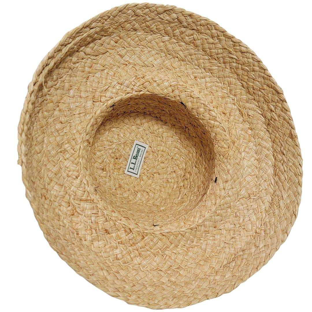 ほぼ未使用 L.L.BEAN エルエルビーン 紫外線対策 ラフィアハット F