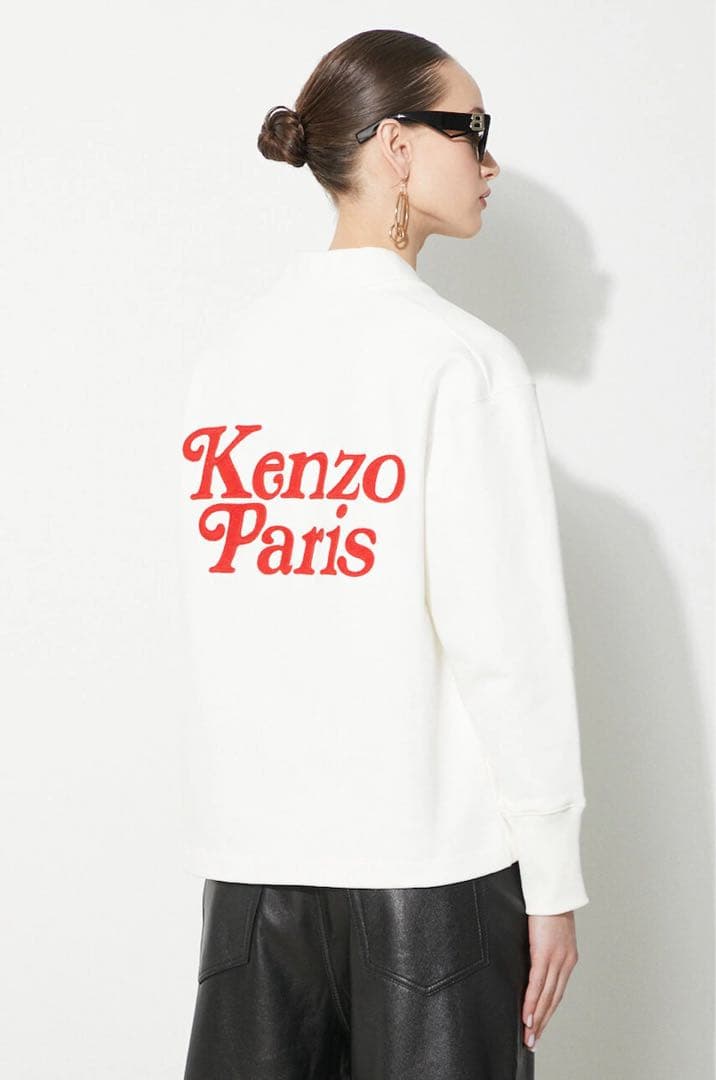 【かっちゅん】Kenzo verdy カーディガン ホワイト レッドロゴ