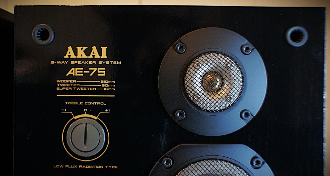 【超美品】希少逸品AKAIアカイ スピーカー AE-75メンテ済ブラックリモデル