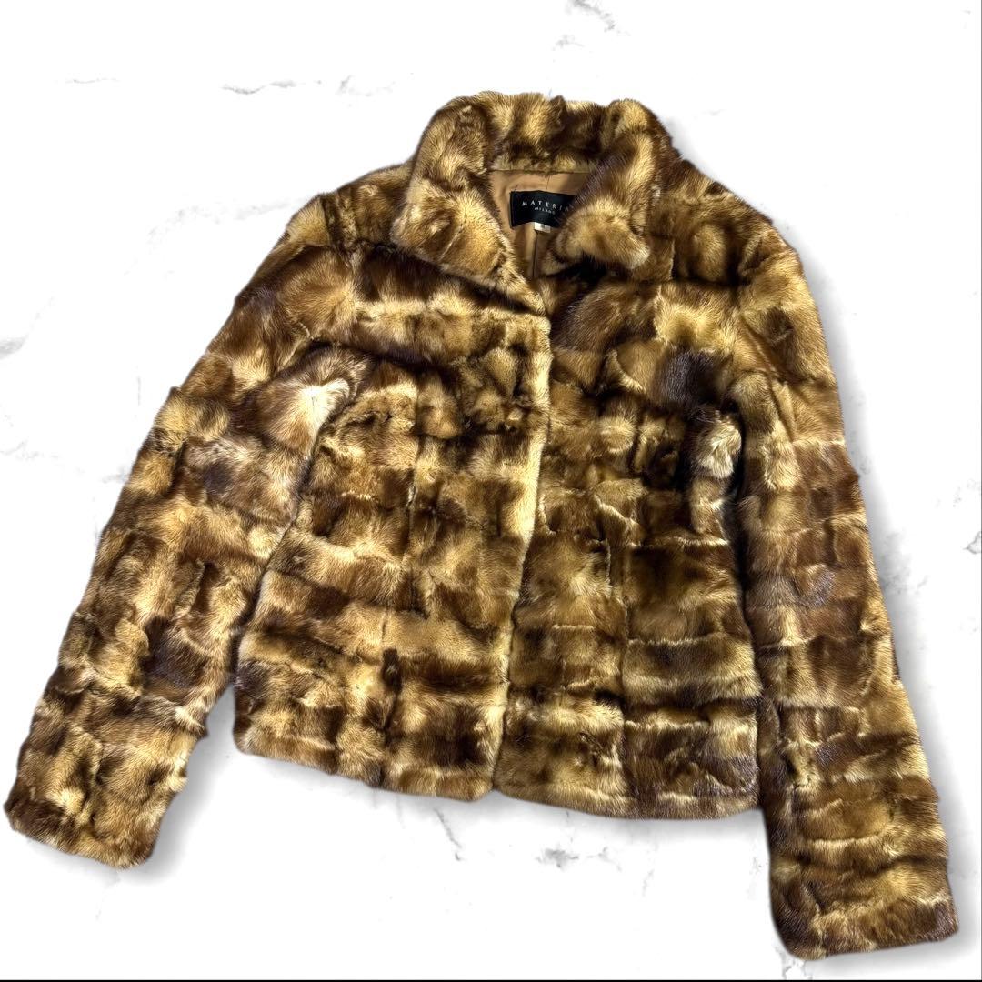 美品✨ MATERIA ゴールデンミンク クロップドショートコート サイズM