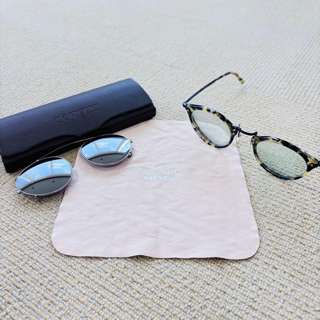 【極美品】OLIVER PEOPLES 505 雅 DTBK クリップオン付き