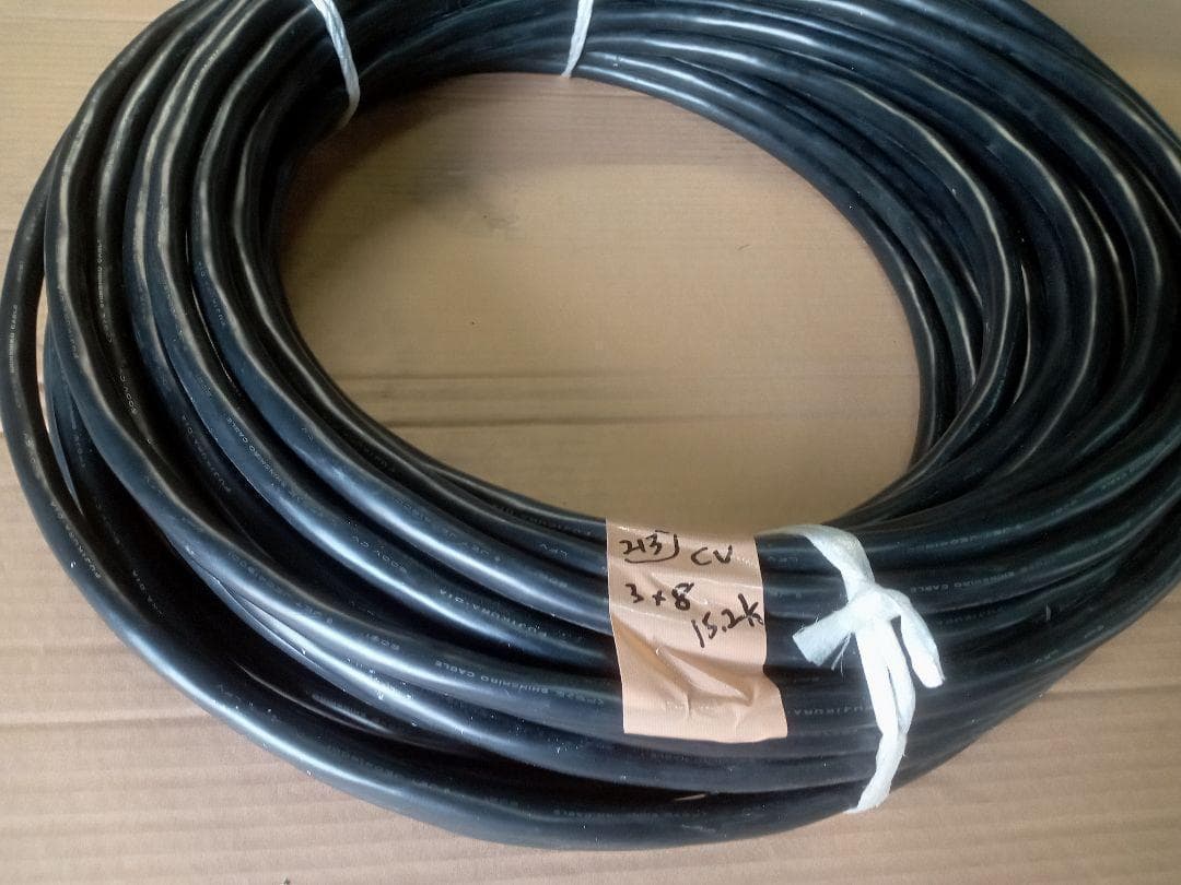 600V CVケーブル 3×8 フジクラ・ダイヤケーブル　No.213