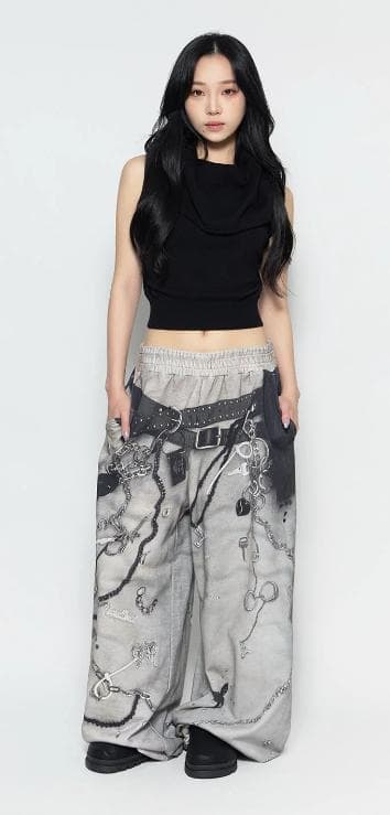 パンツ GRAY THEREDTHREAD S PRINT SWEAT2 TOYS