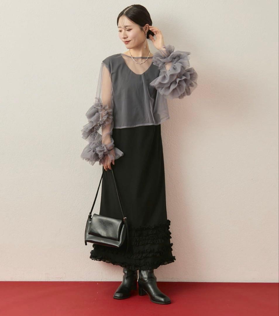 【美品】mystic ティアードフリルドレスSET