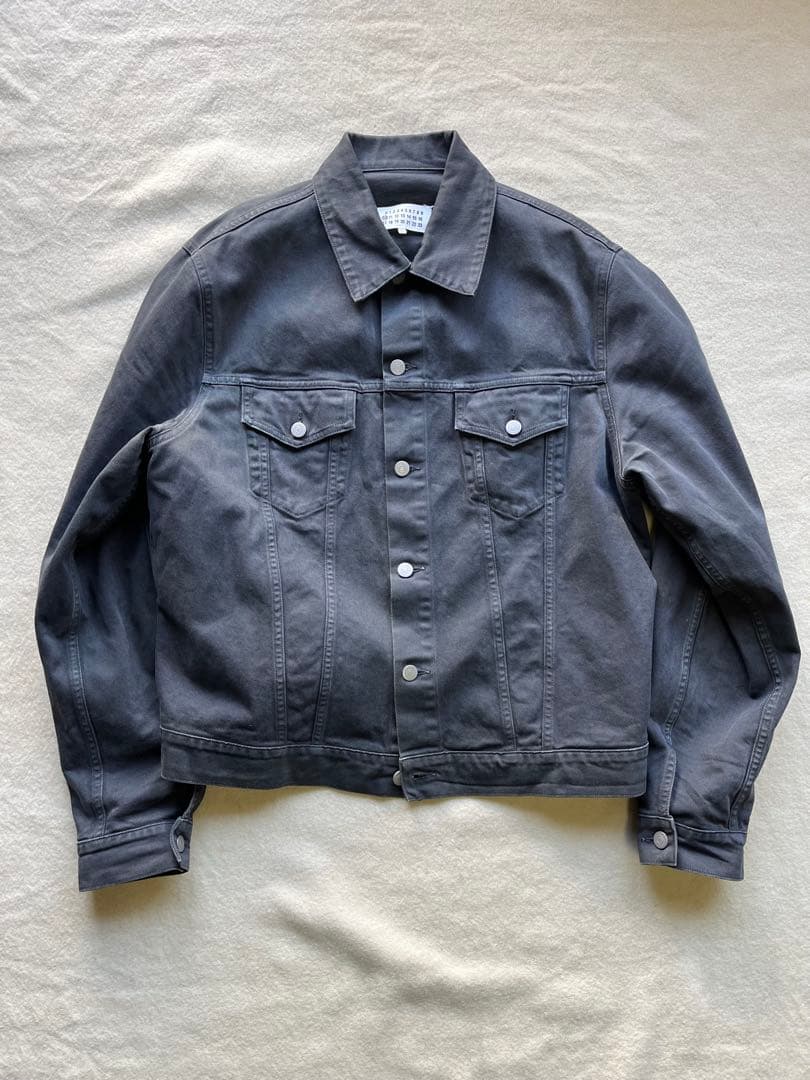 メゾンマルジェラ　ブラックデニムGジャン　サイズ46