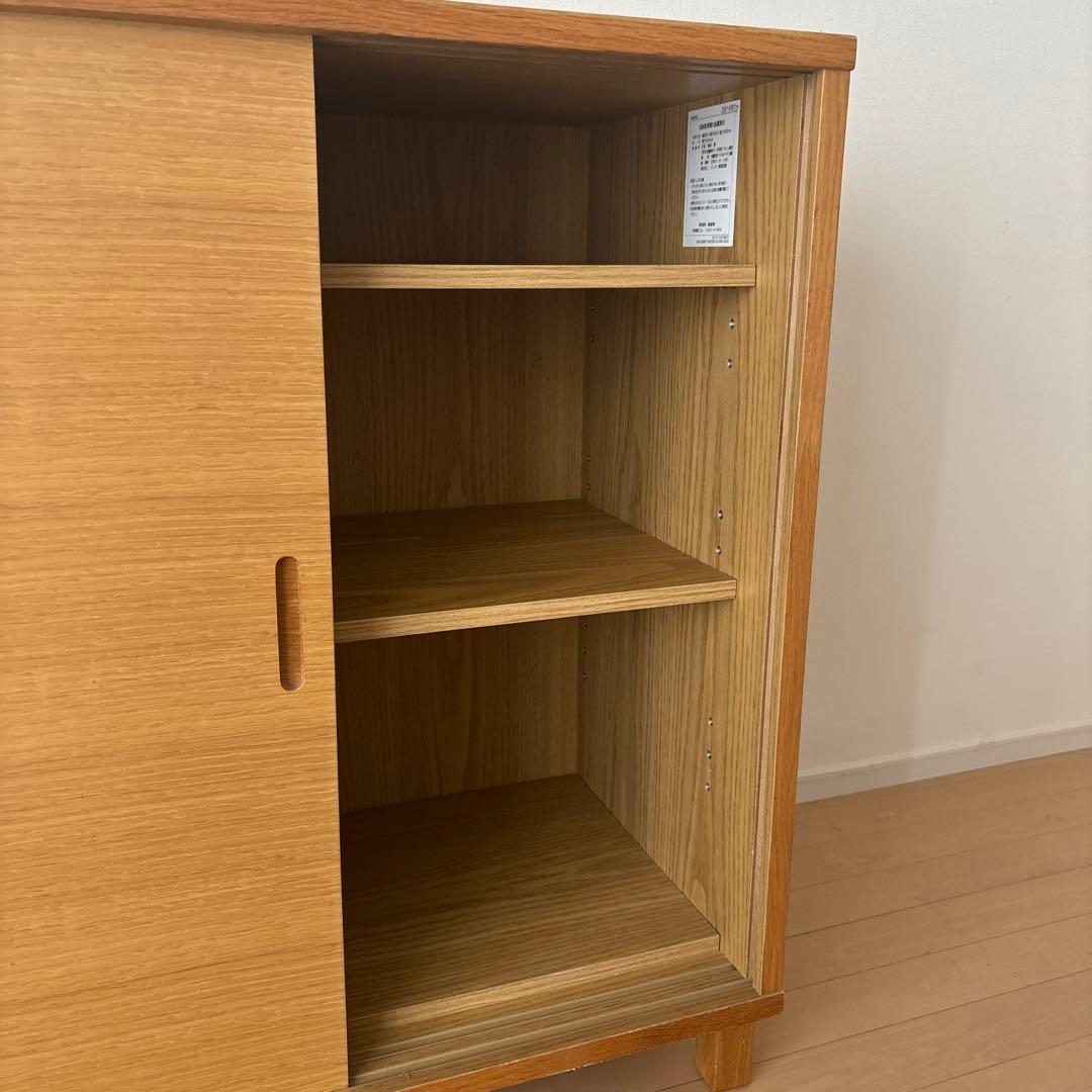 【廃盤】無印良品　オーク材キャビネット送料込み