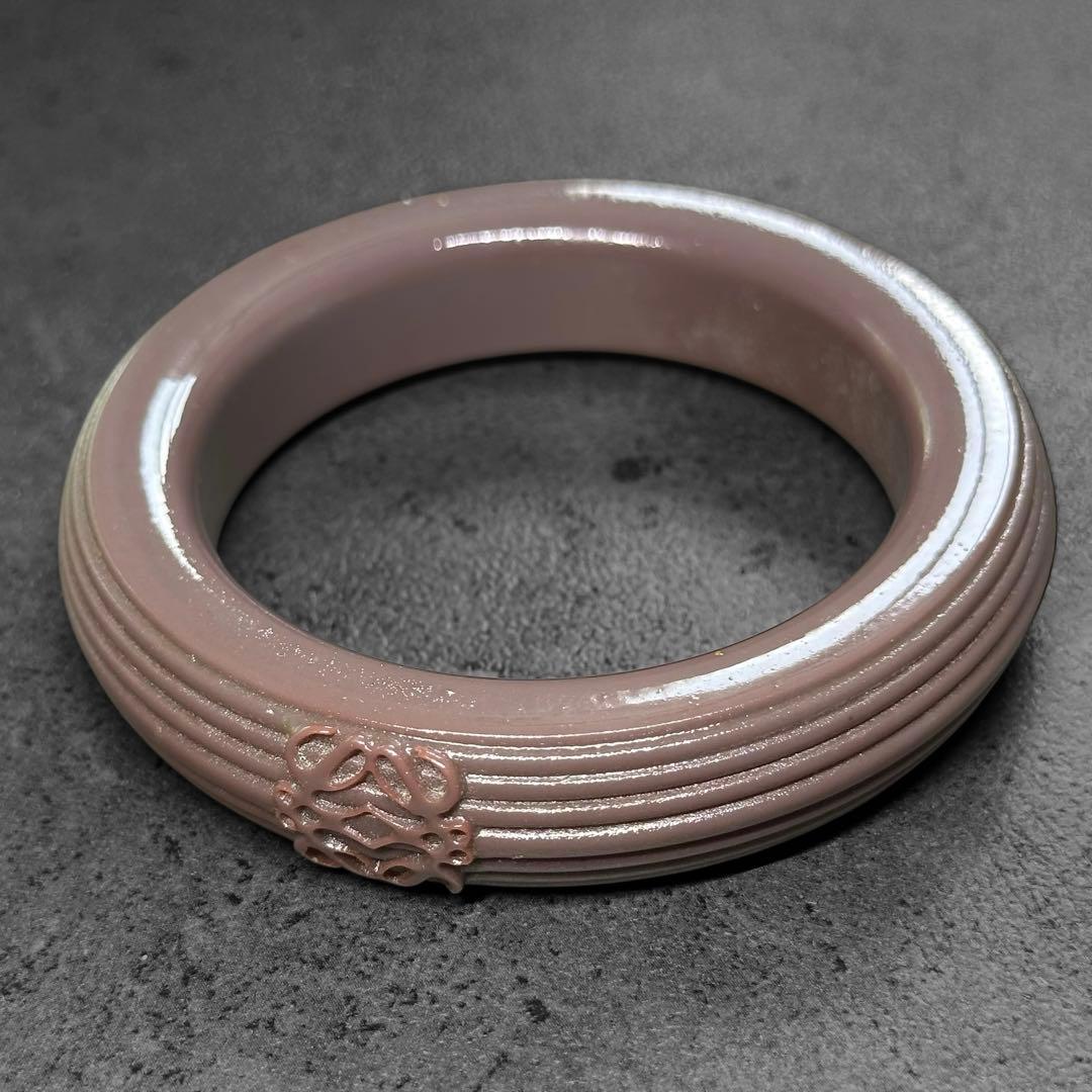 超希少✨LOEWE アナグラム　エンボス　バングル　アースカラー