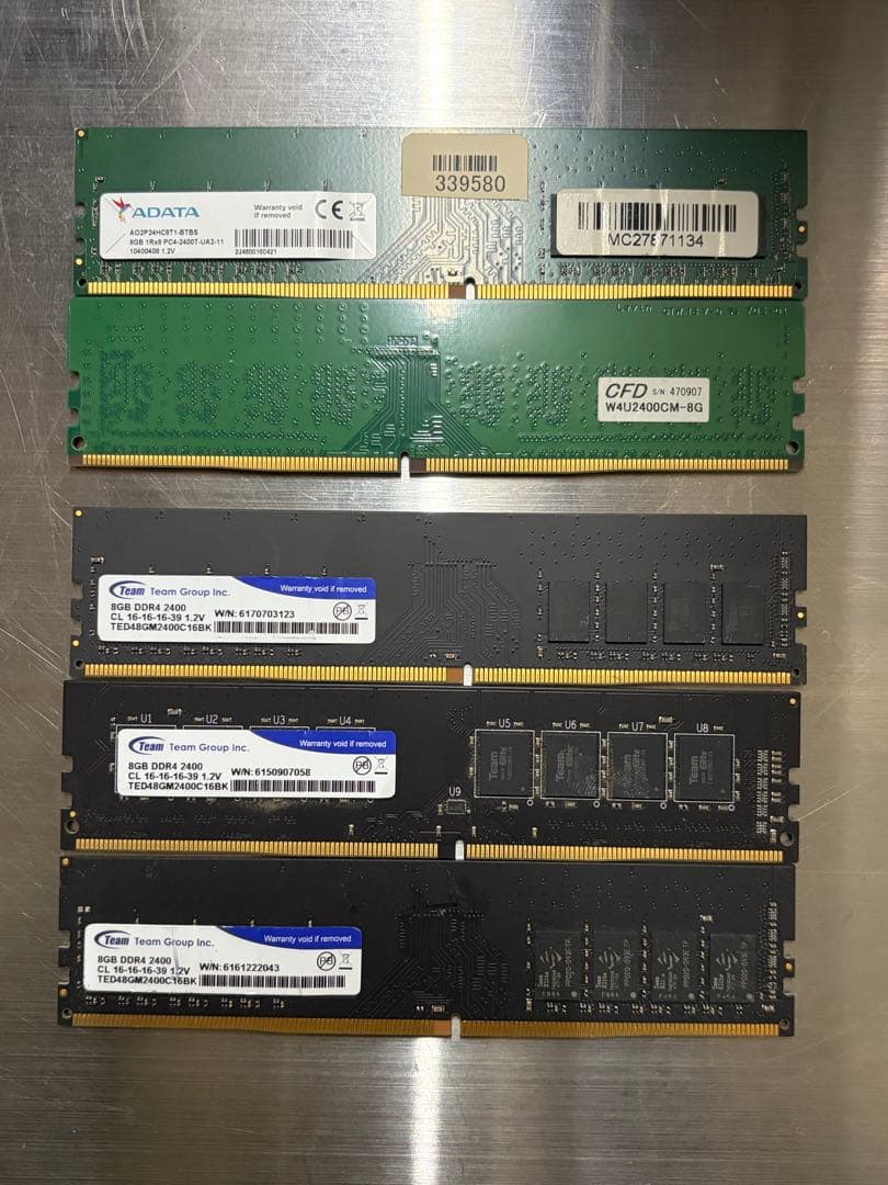 森*様 メモリ デスクトップ用 8GB DDR4 2400 5枚 合計40GB