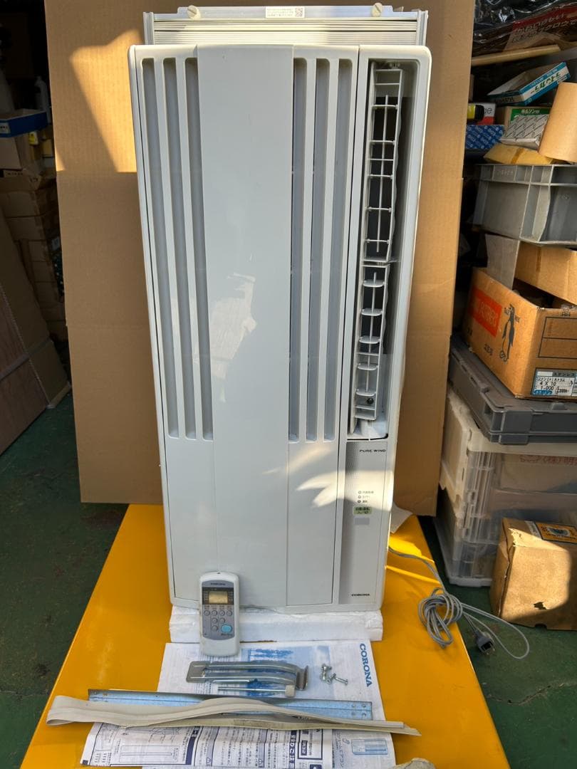 25年 コロナ 窓用エアコン CW-F1625R 枠 リモコン付き/ホ