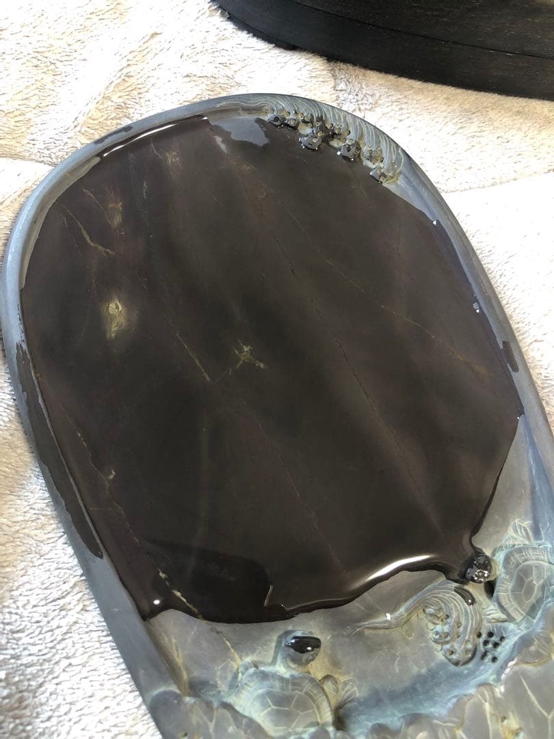 硯 旧老坑 大西洞 青花 金綫 すずり 端溪硯 水岩 文房四寶 端渓硯 骨董