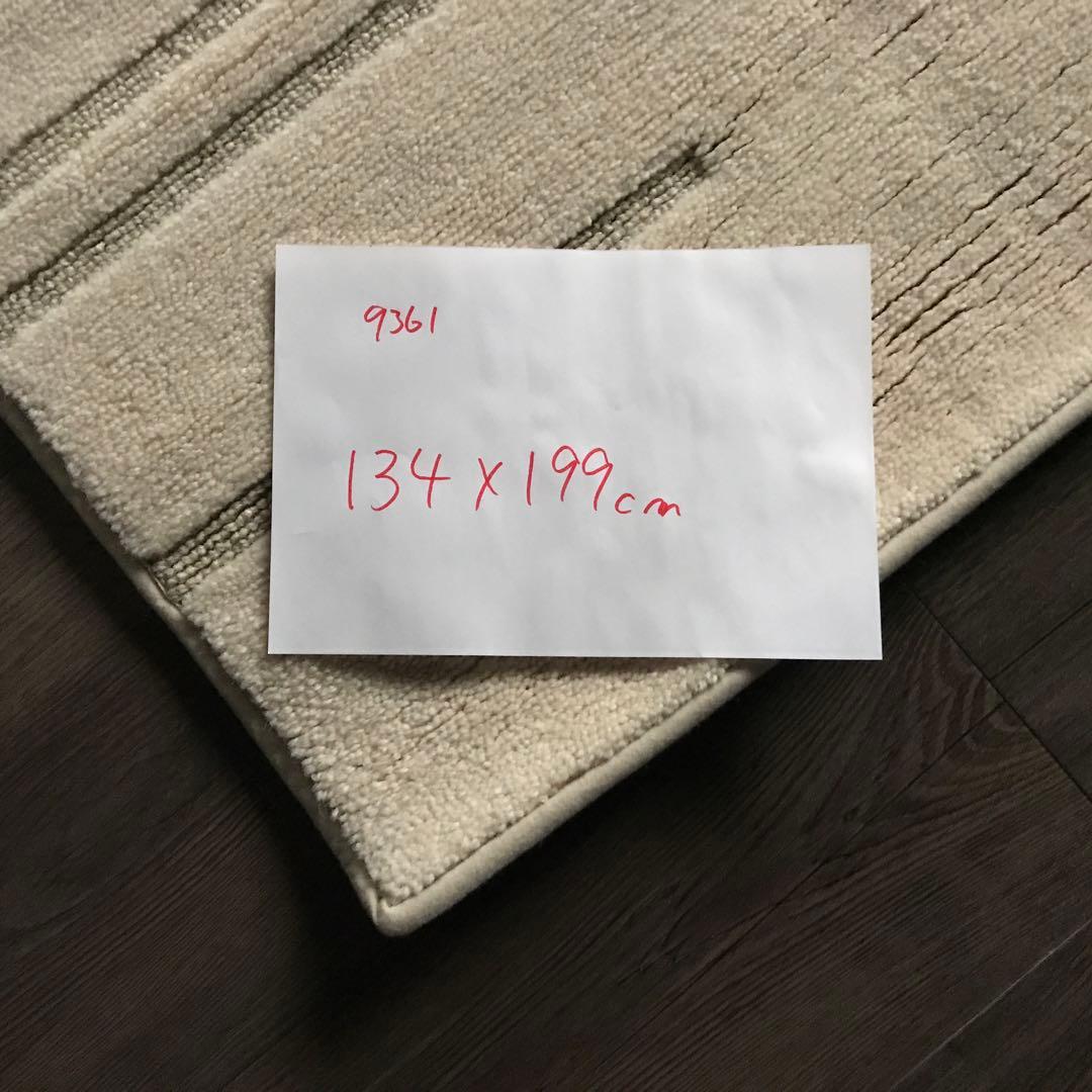 Kw M ラグ ラグマット カーペット 絨毯134×199cm ベージュ
