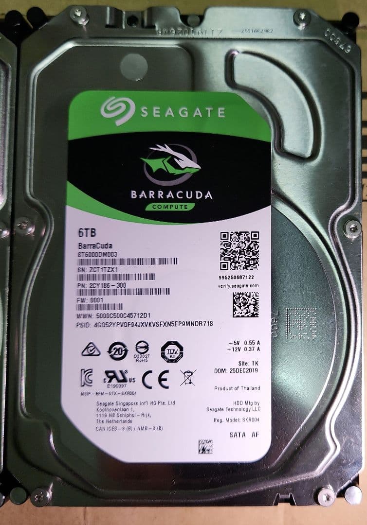Seagate Barracuda 6TB+8TB 内蔵型HDD、ジャンク