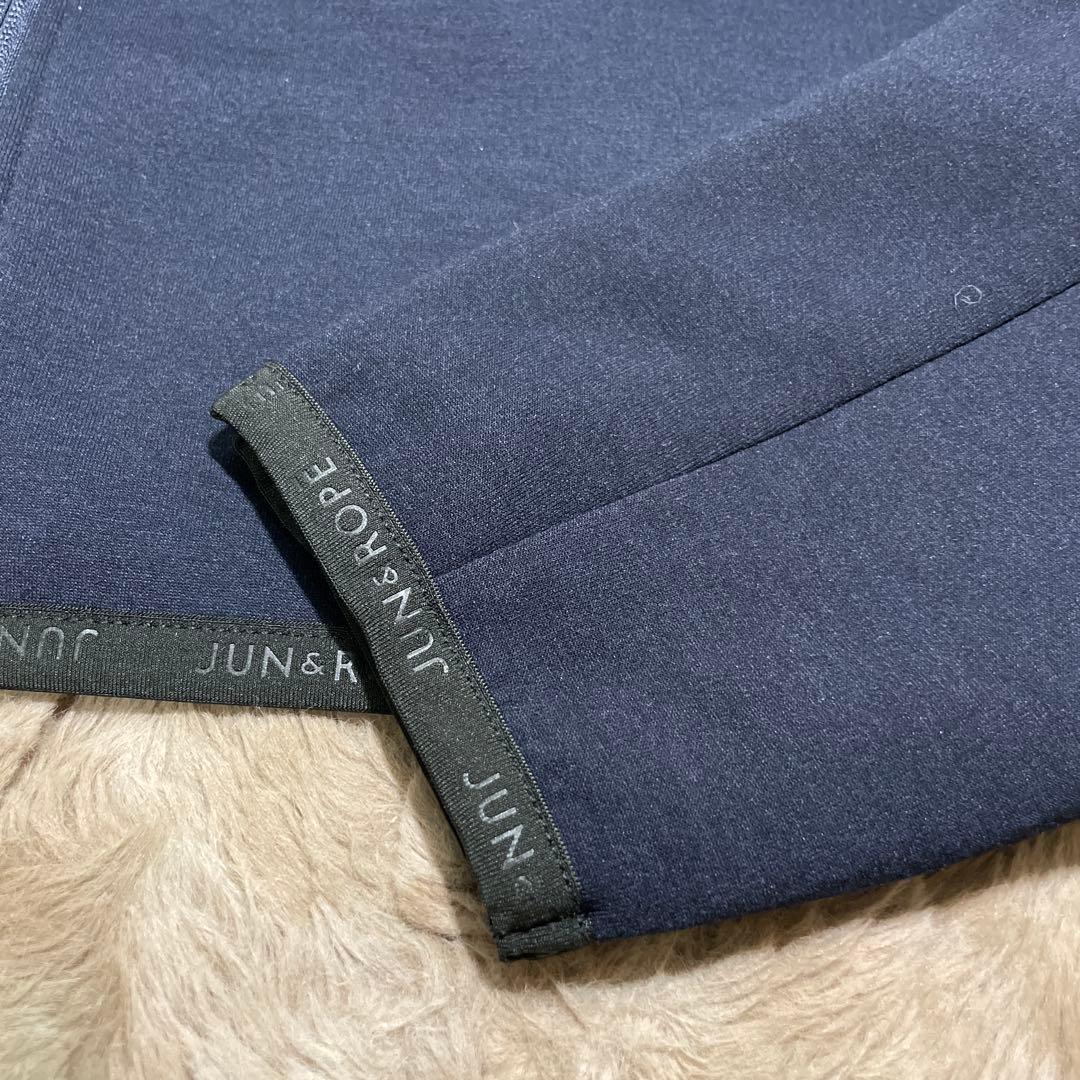 JUN&ROPE ダンボールニットエンボスロゴブルゾン ネイビー