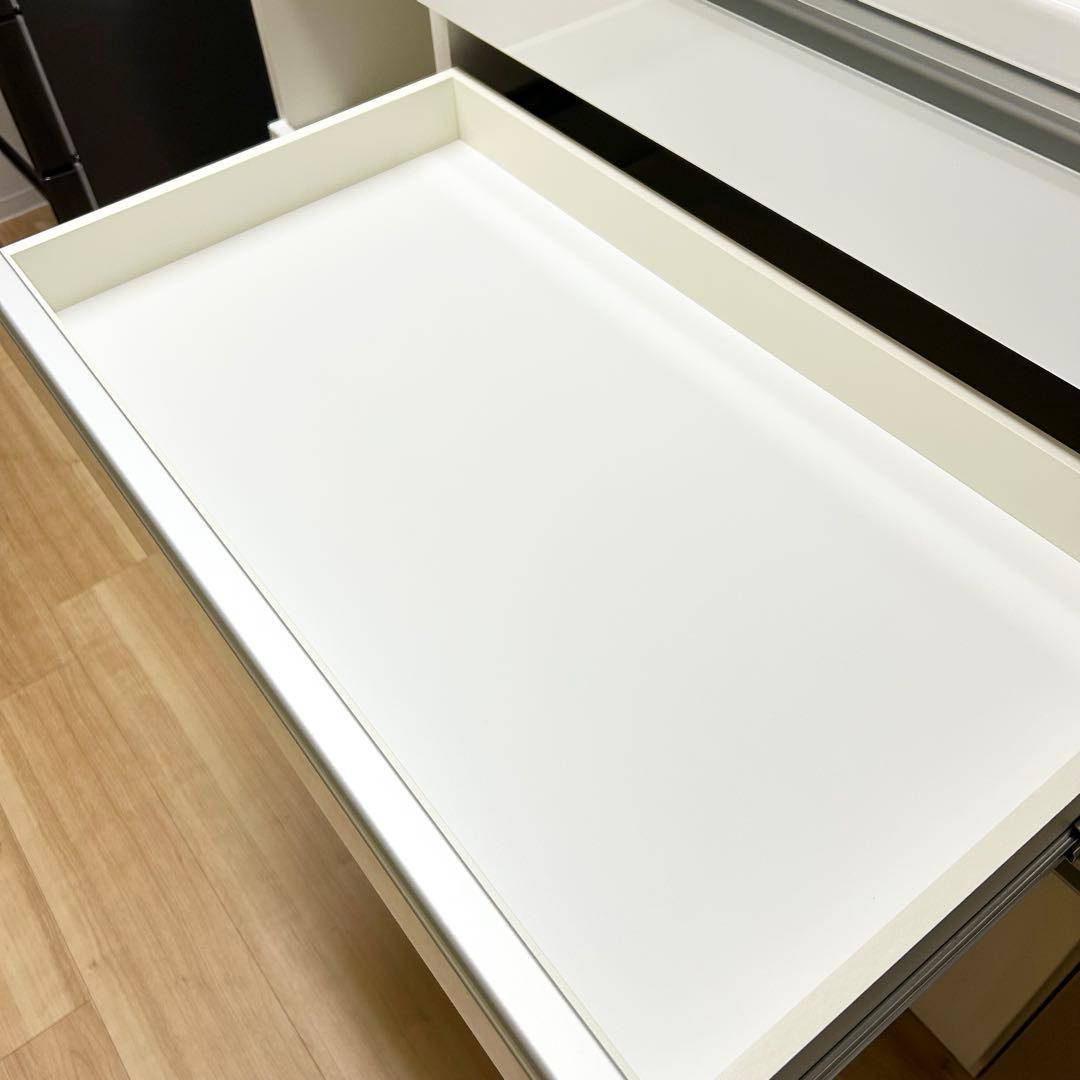 【ゆうちゃんさん専用】美品 松田家具 ホワイト食器棚 カップボード 幅117