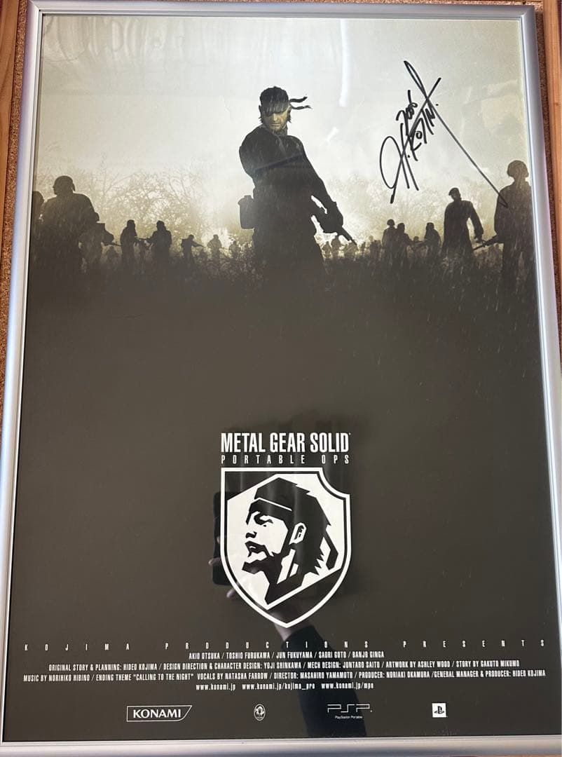 限定値下げ‼︎メタルギアソリッド　小島秀夫監督サイン入りポスター