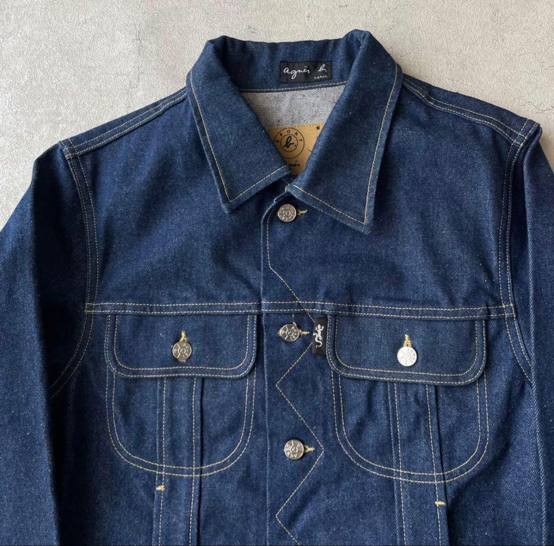 7*3様 美品 agnes b. アニエスベー デニムジャケット 濃紺 フランス