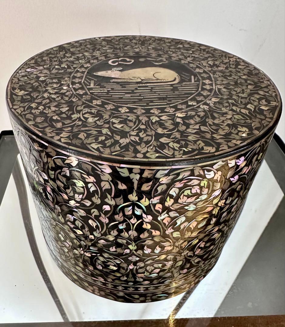 ス*ド様 ビンテージ　漆器 ネズミ螺鈿