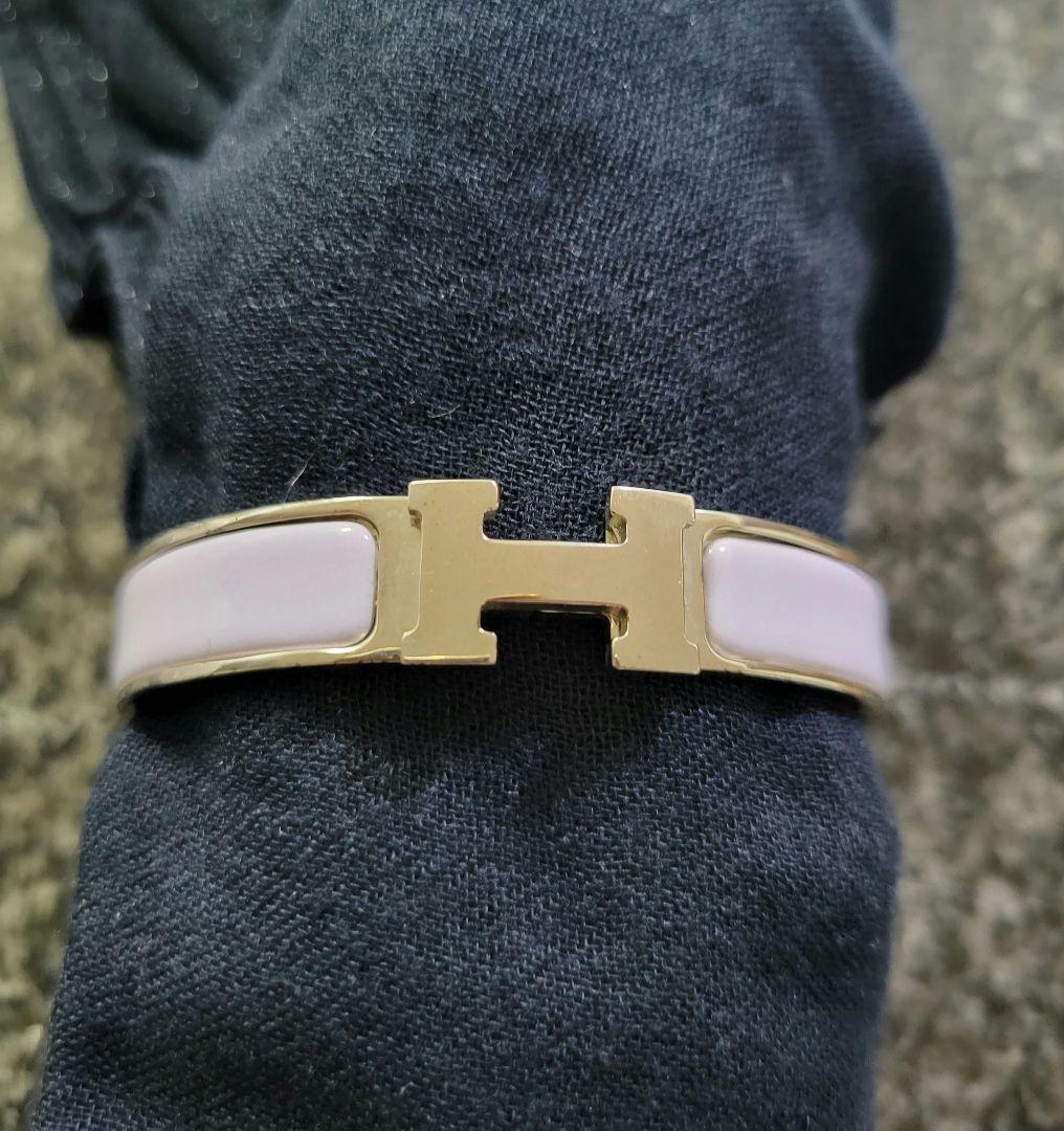 エルメス　クリッククラック　シルバー×ライトパープル