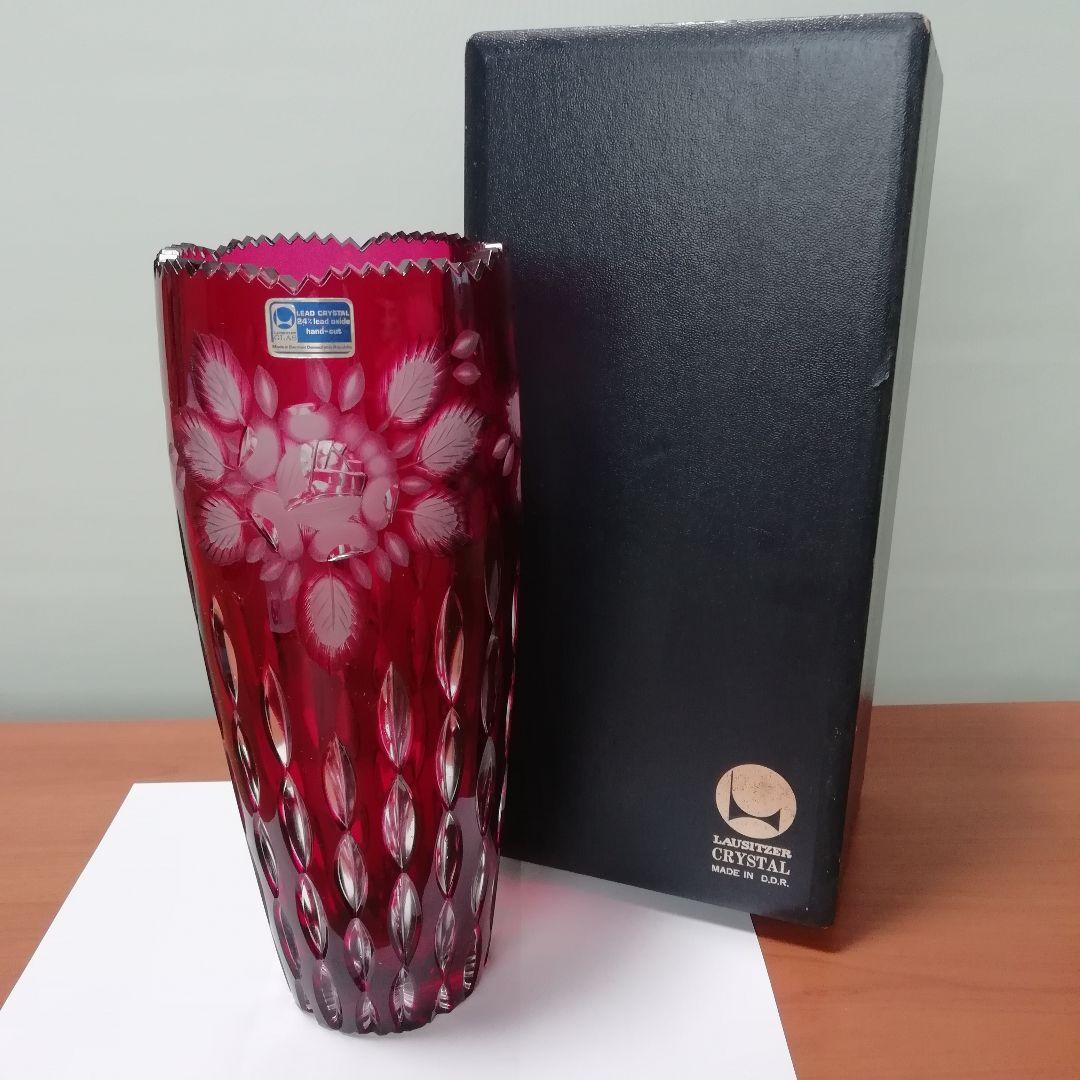 ラウジッツァー　クリスタル　花瓶