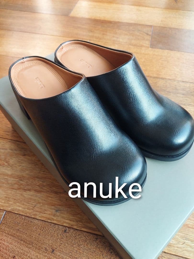試し履きのみ　anuke Ecoleather Heel Slip-ons 36