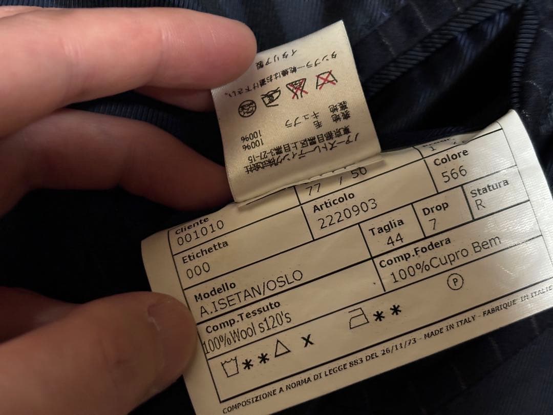 ラ*ン様 Sartoria Partenopea パルテノペア ネイビー スーツ