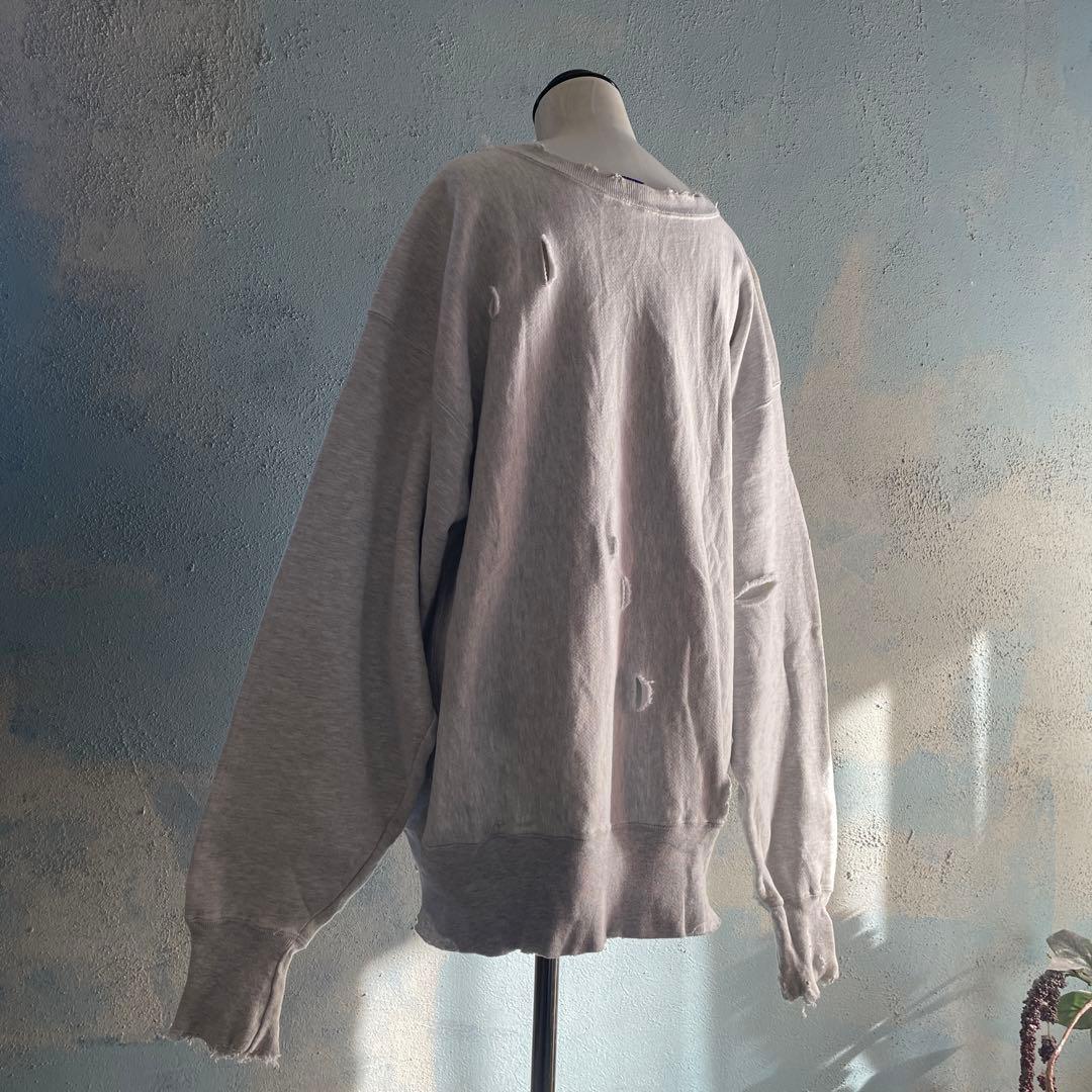 90's grunge is dead“ペイント“杢”XL“boro sweat