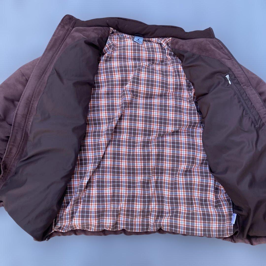 NIKE JORDAN ダウンジャケット　ロゴ刺繍　スウェード　古着