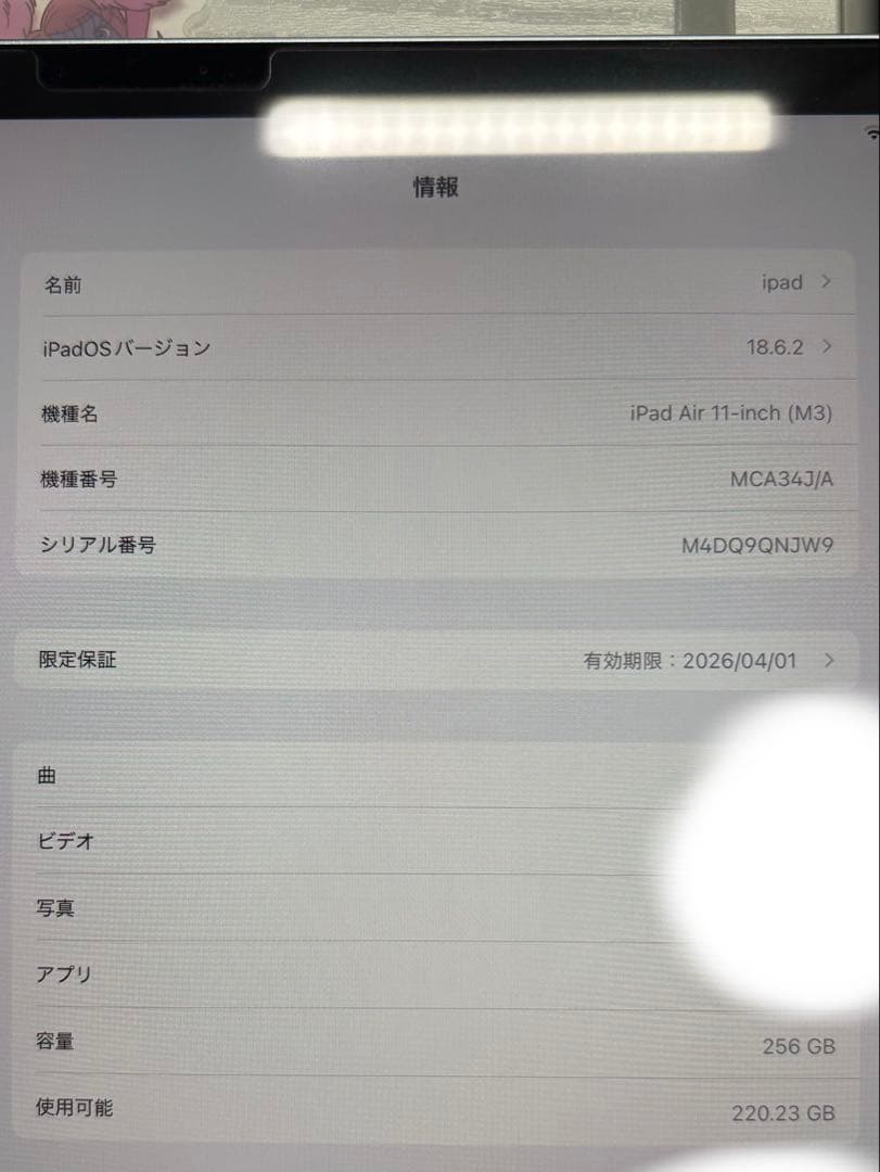 iPad Air 11インチ (M3) 256GB ブルー